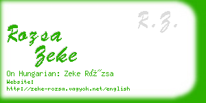 rozsa zeke business card